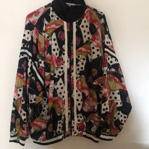 Vintage Patterned Windbreaker